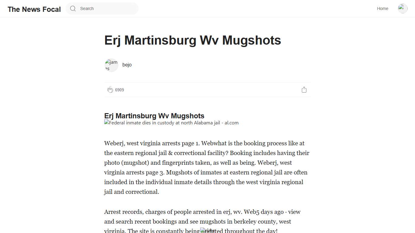 Erj Martinsburg Wv Mugshots